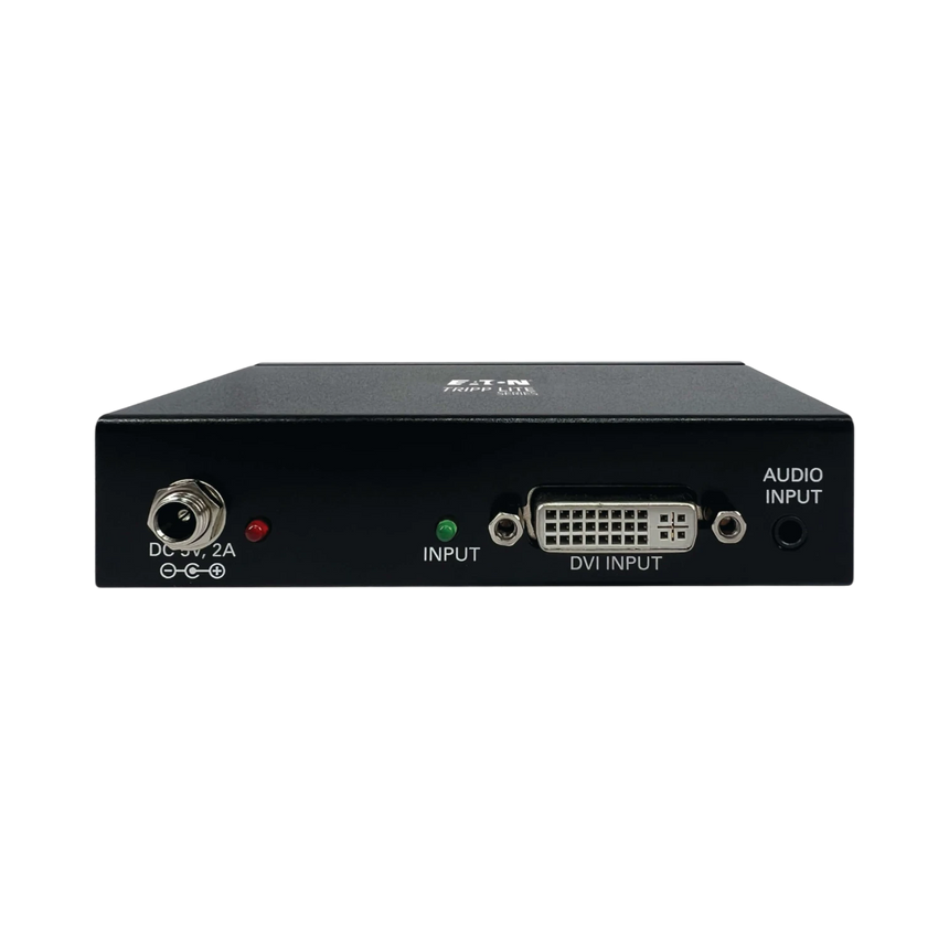 Tripp Lite 2-Port DVI Splitter with Audio and Signal Booster, Single-Link 1080p @ 60 Hz (DVI-D F/2xF), International Plug Adapters, TAA — Being Shipped