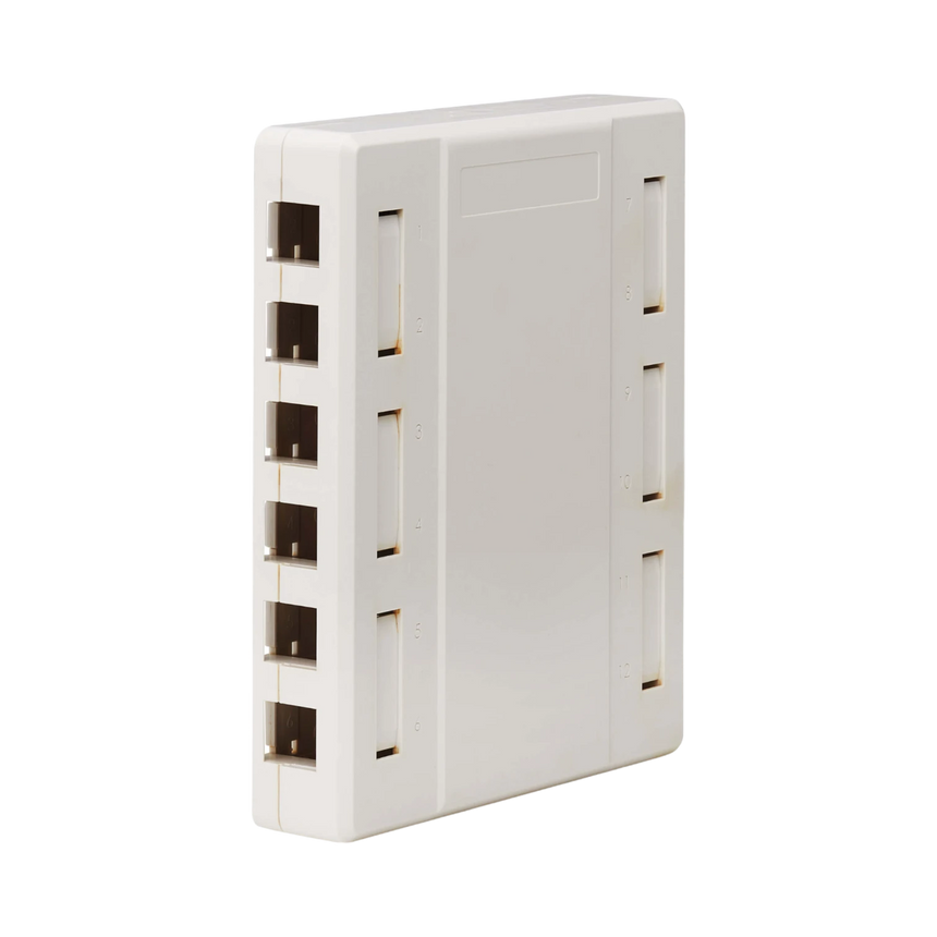 Tripp Lite Surface-Mount Box for Keystone Jacks, 12 Ports, White, TAA — Being Shipped