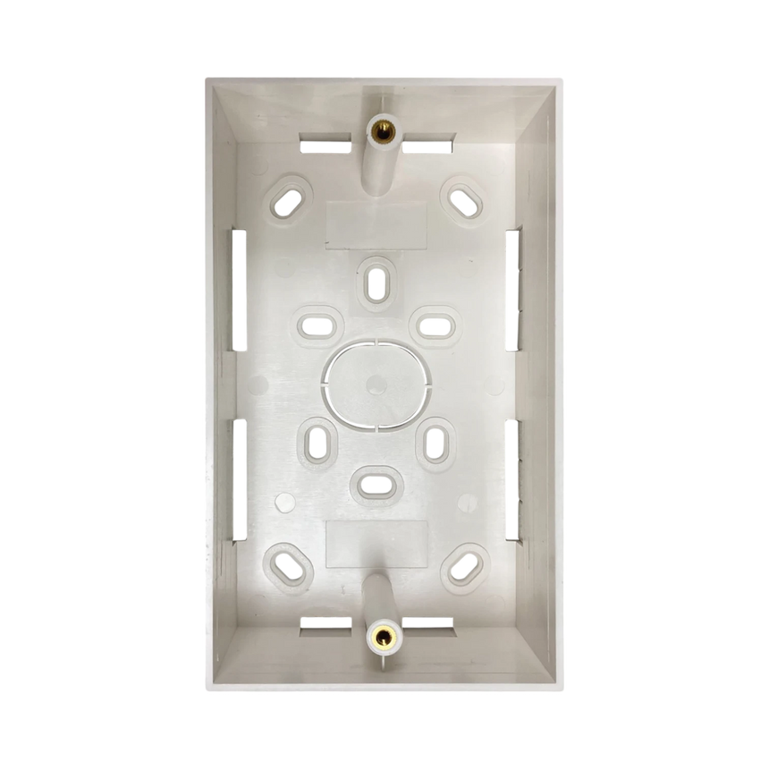 Tripp Lite Double-Gang Surface Mounting Box, UK Style, 86 x 147 x 47 mm, White, TAA — Being Shipped