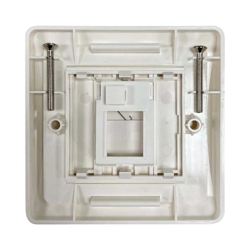 Tripp Lite 1-Port UK-Style Wall Plate, Unloaded Shuttered Module, White, TAA — Being Shipped