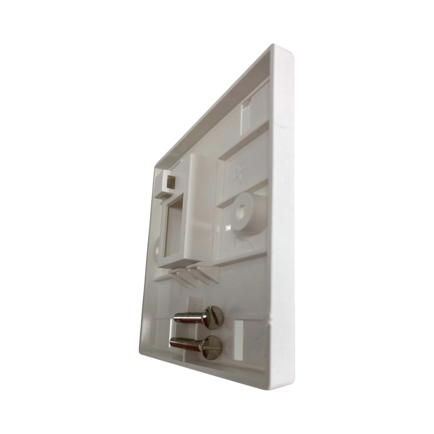 Tripp Lite 1-Port UK-Style Keystone Wall Plate, Unloaded Shuttered Module, Icon Tab, White, TAA — Being Shipped