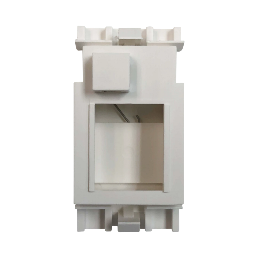 Tripp Lite 1-Port UK-Style Insert, Unloaded Shuttered Module, 25 x 50 mm, White — Being Shipped