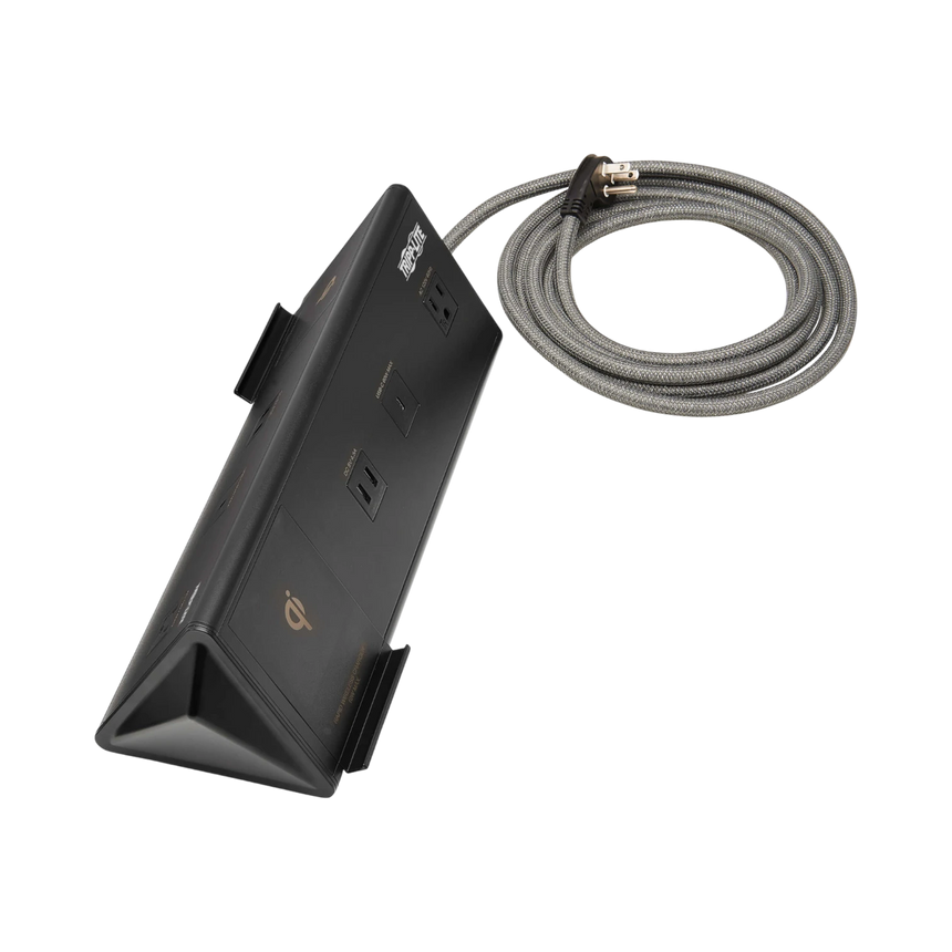 Tripp Lite Safe-IT 6-Port USB Charging Station, 2x USB-C 60W, 4x USB-A, 2x 5-15R, Wireless Charging, 1000 Joules, 10 ft. Cord, Antimicrobial Protection — Being Shipped