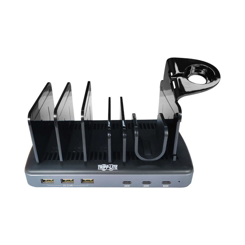 Tripp Lite 120W Multi-Device Charging Station, 60W USB-C, 2x 20W USB-C, and 3x USB-A Ports for Smartphone, Tablet and Apple Watch with Storage — Being Shipped