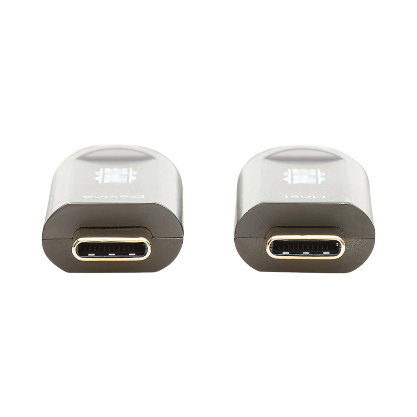 Tripp Lite USB-C AOC Cable (M/M), USB 3.2 Gen 2 (10 Gbps) Plenum-Rated Fiber Active Optical Cable, Data Only, Backward Compatible, Black, 15 m (49 ft.) — Being Shipped
