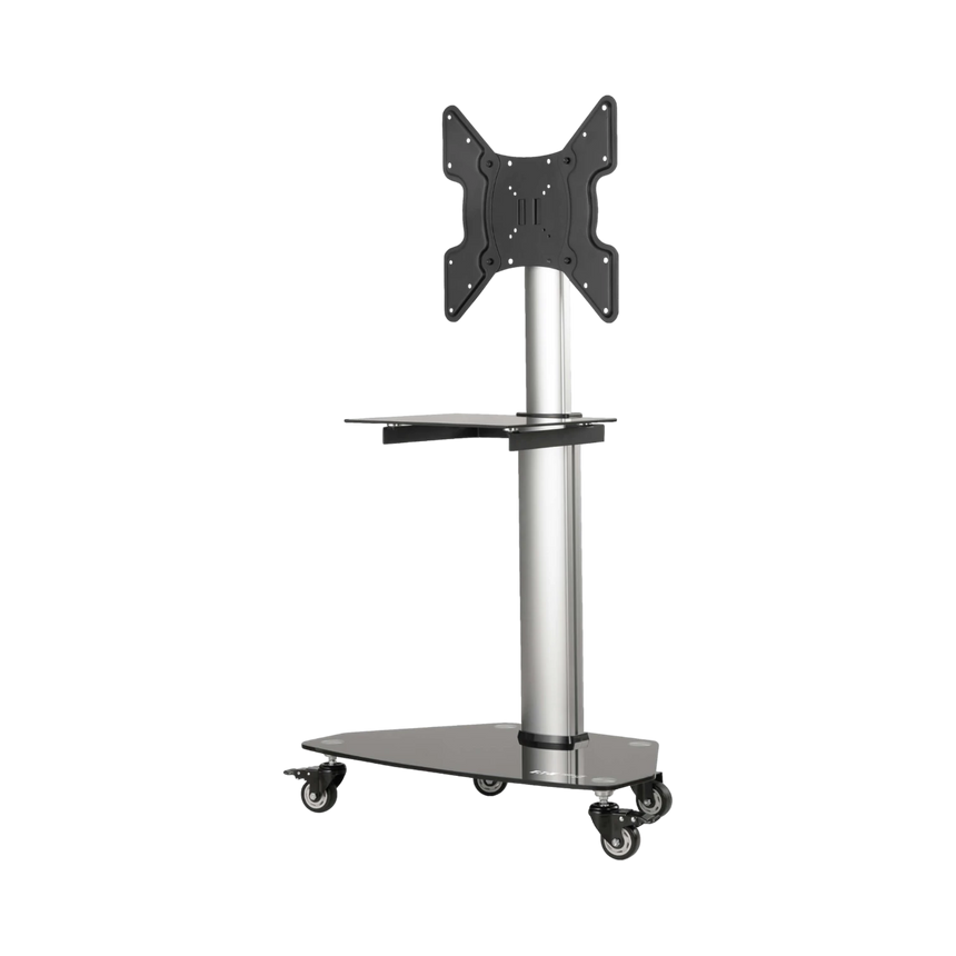 Tripp Lite Premier Rolling TV Cart for 32" to 55" Displays, Black Glass Base and Shelf, Locking Casters — Being Shipped