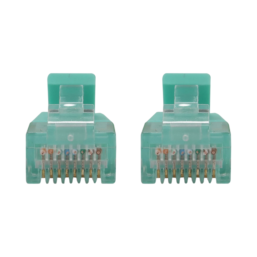 Tripp Lite Cat6a 10G Snagless Molded Slim UTP Ethernet Cable (RJ45 M/M), PoE, Aqua, 1 ft. (0.3 m) — Being Shipped