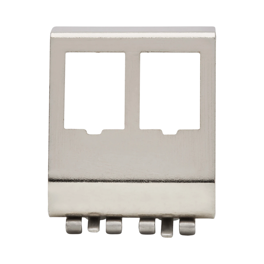Tripp Lite 2-Port Metal DIN-Rail Mounting Module for Snap-In Keystone Jacks and Couplers, Silver, TAA — Being Shipped