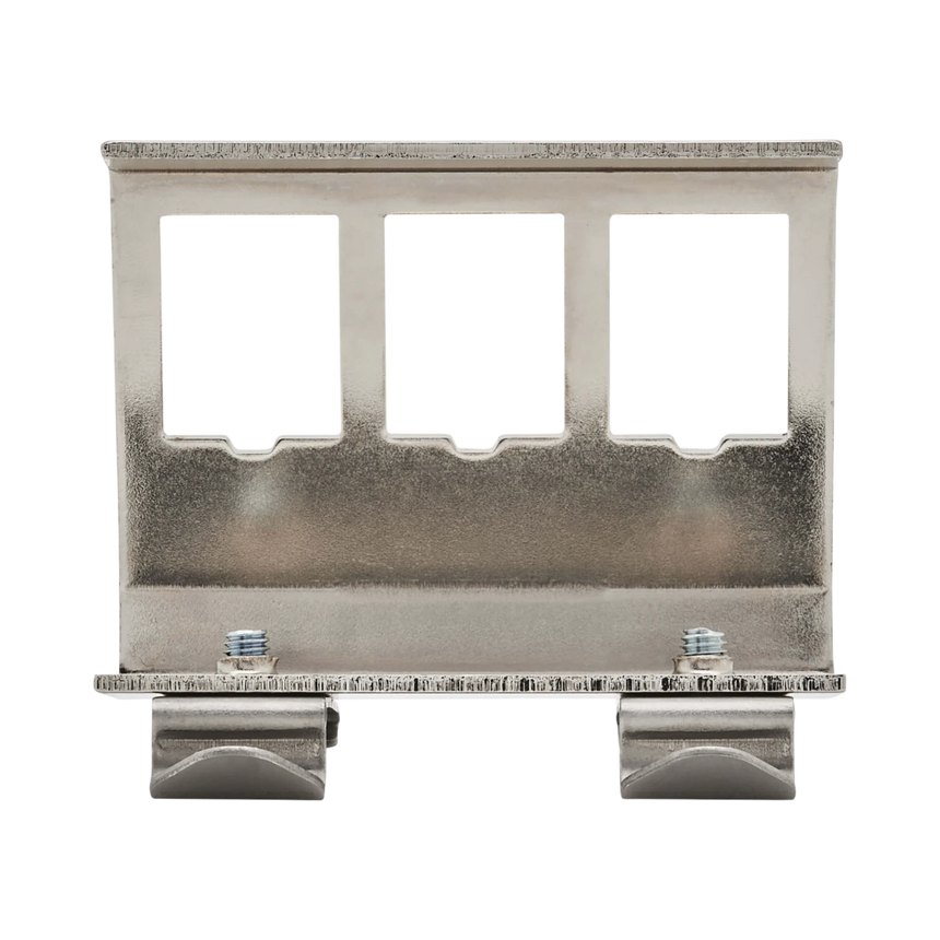 Tripp Lite 3-Port Metal DIN-Rail Mounting Module for Snap-In Keystone Jacks and Couplers, Silver, TAA — Being Shipped