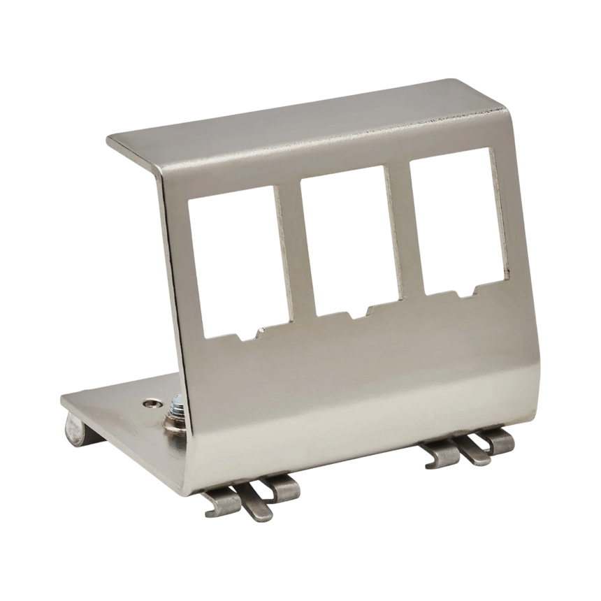 Tripp Lite 3-Port Metal DIN-Rail Mounting Module for Snap-In Keystone Jacks and Couplers, Silver, TAA — Being Shipped