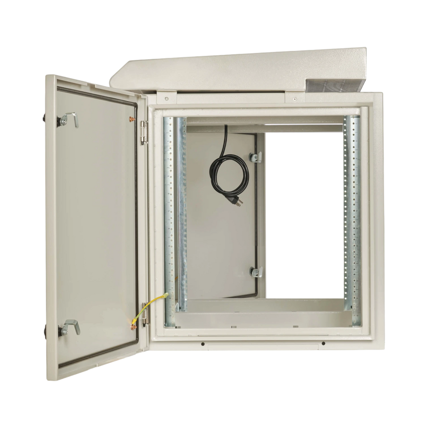 Tripp Lite SmartRack Industrial Enclosure, NEMA 3R, Wall Mount, Heavy-Duty Metal, Locking, Fan With Thermal Switch, 32.5 in. Depth, 12U, Gray — Being Shipped