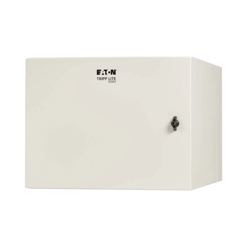 Tripp Lite SmartRack Industrial Enclosure with Lock, NEMA 4, Wall Mount, Metal Construction, Hinged Back, 32 in. Depth, 9U, Gray — Being Shipped