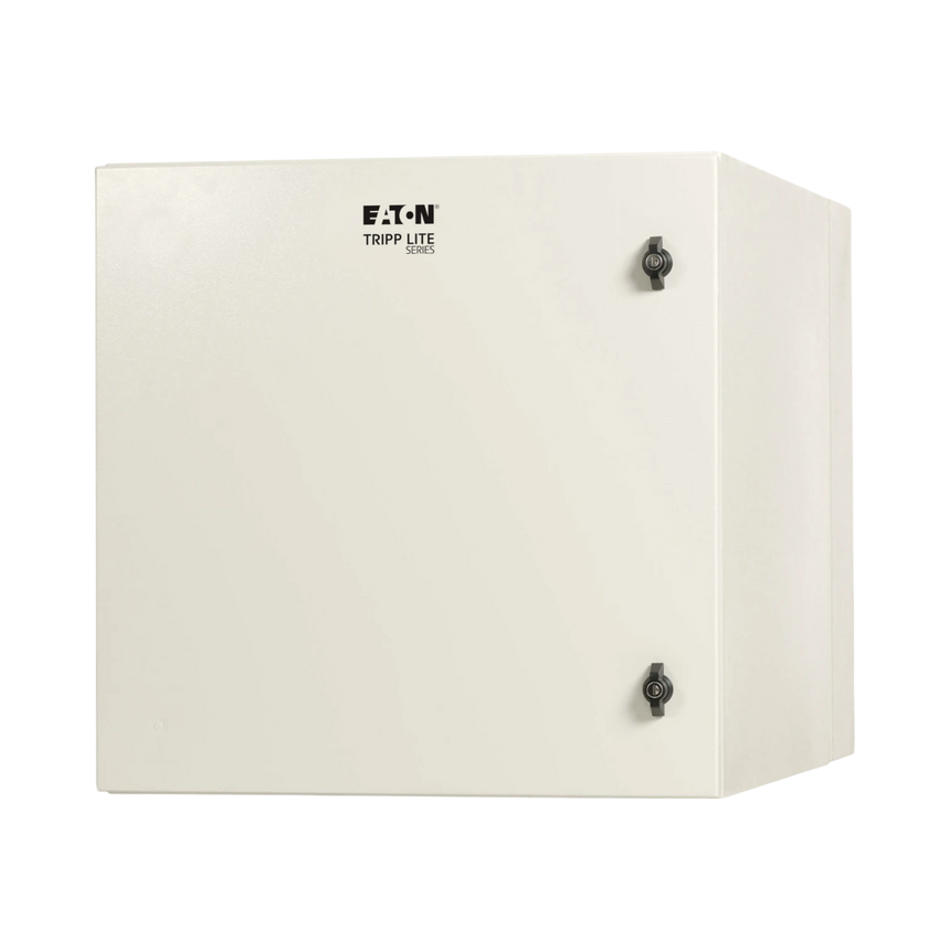 Tripp Lite SmartRack Industrial Enclosure with Lock, NEMA 4, Wall Mount, Metal Construction, Hinged Back, 32 in. Depth, 12U, Gray — Being Shipped