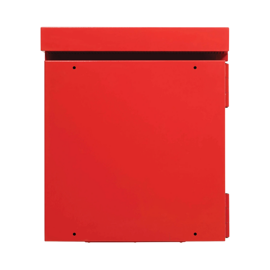 Tripp Lite SmartRack Industrial Enclosure, NEMA 3R, Wall Mount, Metal, Locking, Hinged Back, Fan With Thermal Switch, 28 in. Depth, 12U, Red — Being Shipped