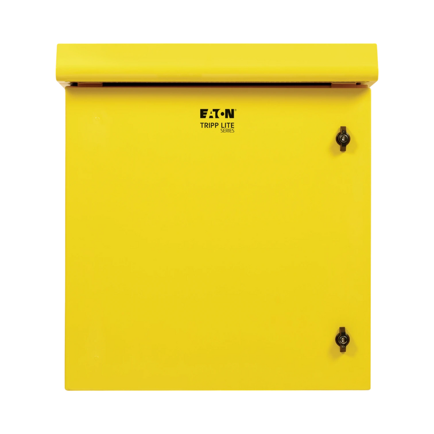 Tripp Lite SmartRack Industrial Enclosure, NEMA 3R, Wall Mount, Metal, Locking, Fan With Thermal Switch, 23 in. Depth, 12U, Yellow — Being Shipped