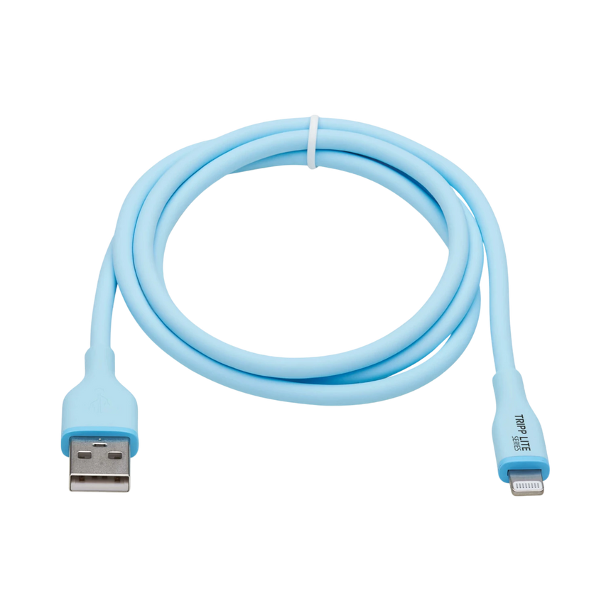 Tripp Lite Safe-IT 6ft USB-A to Lightning Antibacterial Cable (Blue) — Being Shipped