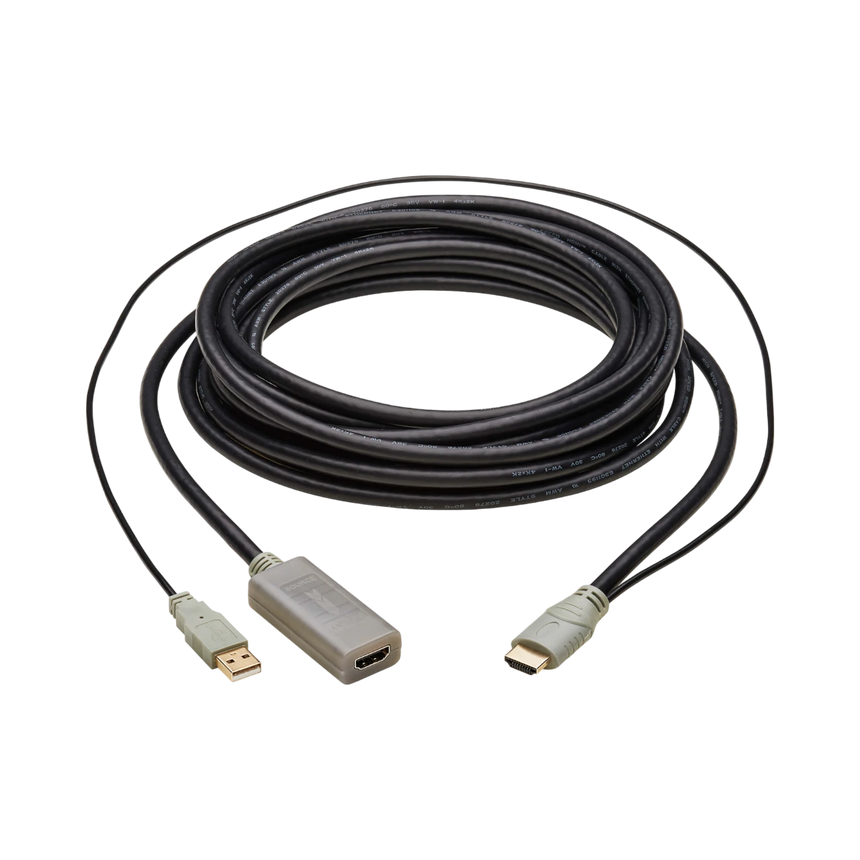 Tripp Lite HDMI Extension Cable with Active Repeater (M/F), 4K 60 Hz, HDR, 4:4:4, HDCP 2.2, 20 ft. (6.1 m), TAA — Being Shipped