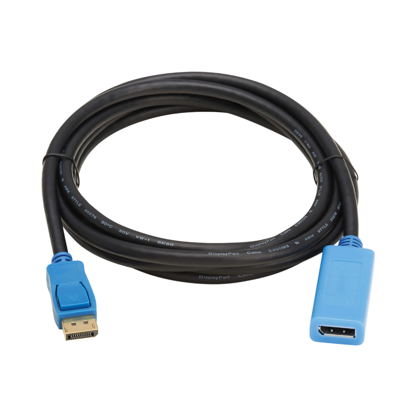 Tripp Lite DisplayPort Extension Cable with Active Repeater & Latching Connector (M/F), 8K 60 Hz, HDR, 4:4:4, HDCP 2.2, 9 ft. (2.7 m), TAA — Being Shipped