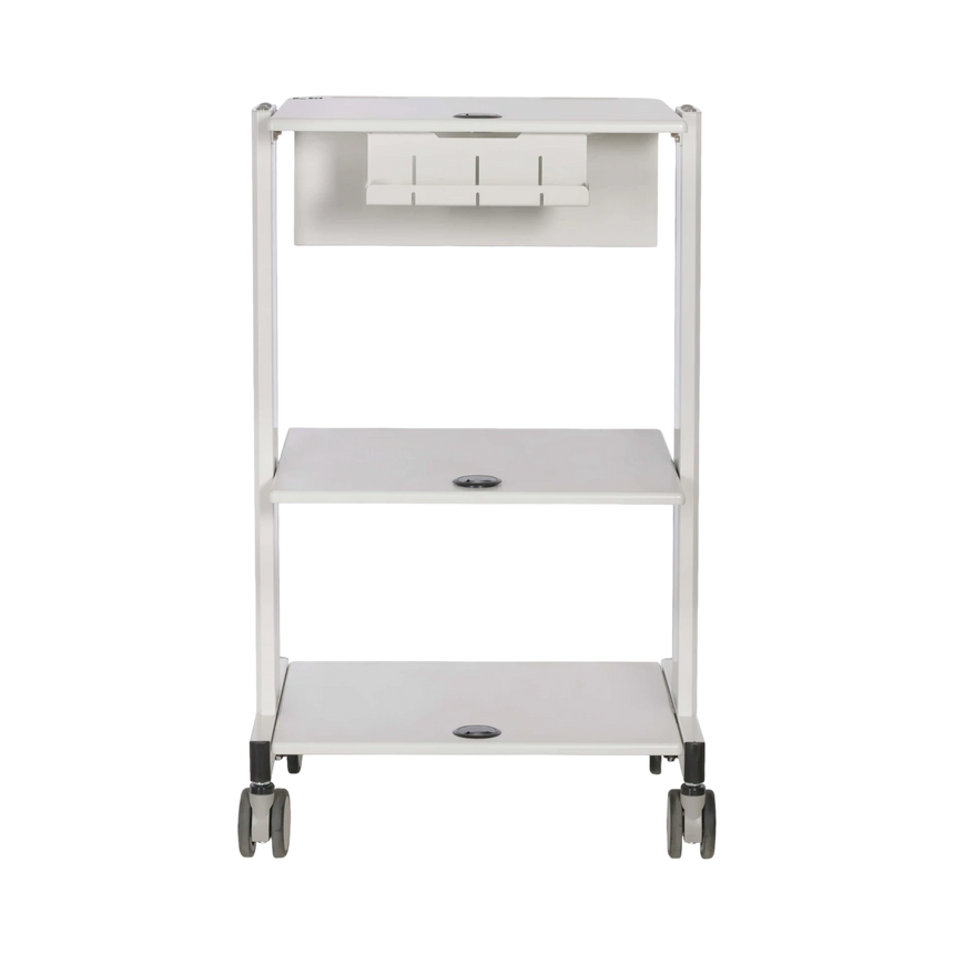 Tripp Lite Mobile Workstation with 2x Adjustable Shelves, 2x Metal Drawers, Locking Casters, TAA — Being Shipped
