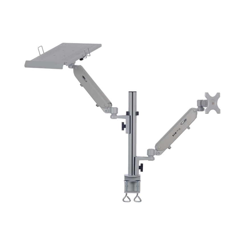 Tripp Lite Full-Motion Desktop Clamp for Laptop and 17" to 32" Monitor, Aluminum, TAA — Being Shipped