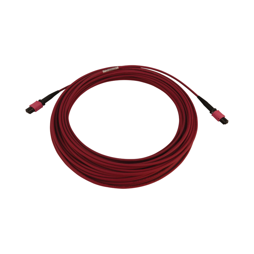 Tripp Lite 100G Multimode 50/125 OM4 Fiber Optic Cable (12F MTP/MPO-PC F/F), LSZH, Magenta, 15 m (49.2 ft.) — Being Shipped