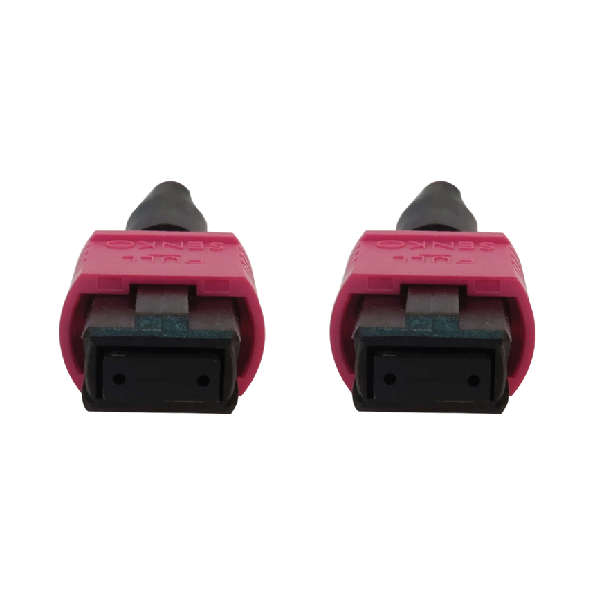 Tripp Lite 100G Multimode 50/125 OM4 Fiber Optic Cable (12F MTP/MPO-PC F/F), LSZH, Magenta, 15 m (49.2 ft.) — Being Shipped
