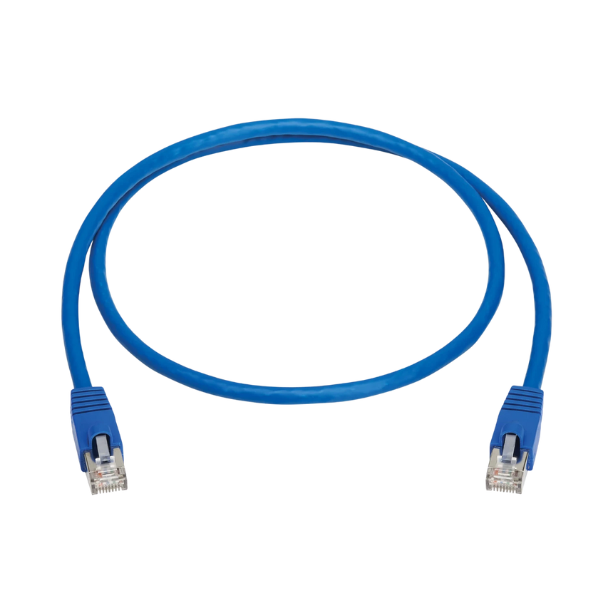 Tripp Lite Cat8 40G Snagless SSTP Ethernet Cable (RJ45 M/M), PoE, Blue, 3 ft. (0.9 m) — Being Shipped