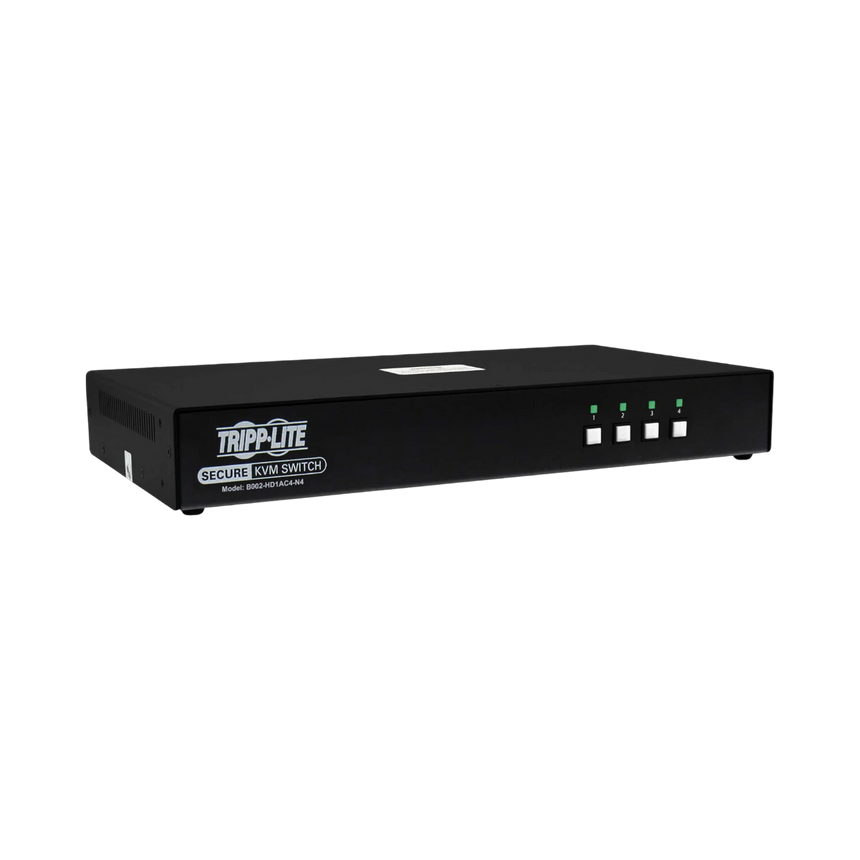 Tripp Lite Secure KVM Switch, 4-Port, Single Head, DP to HDMI (x4), 4K, NIAP PP4.0, Audio, CAC, TAA — Being Shipped