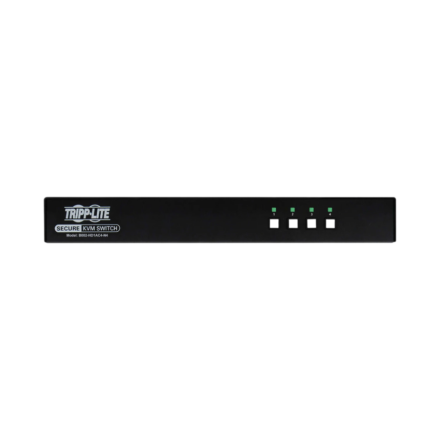 Tripp Lite Secure KVM Switch, 4-Port, Single Head, DP to HDMI (x4), 4K, NIAP PP4.0, Audio, CAC, TAA — Being Shipped