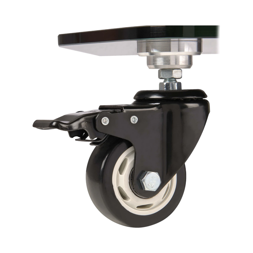 Tripp Lite Premier Rolling TV Cart for 37" to 70" Displays, Black Glass Base and Shelf, Locking Casters — Being Shipped