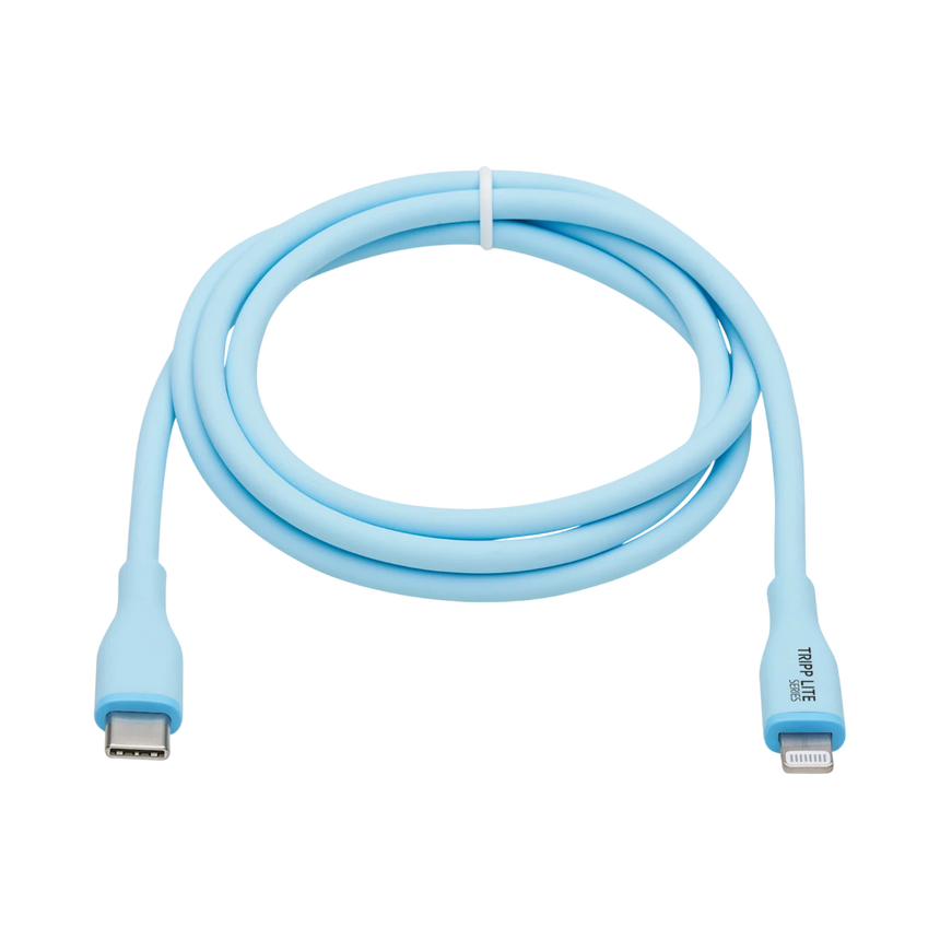 Tripp Lite 3ft USB-C to Lightning Antibacterial Charging Cable (Blue) — Being Shipped