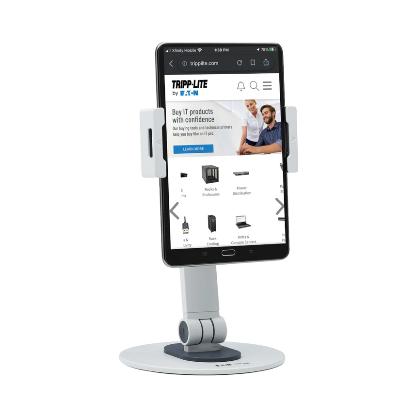 Tripp Lite Full-Motion Smartphone and Tablet Desktop Mount, White — Being Shipped
