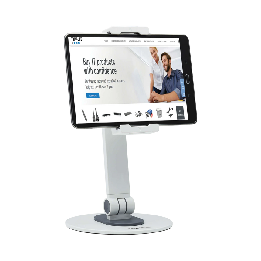 Tripp Lite Full-Motion Smartphone and Tablet Desktop Mount, White — Being Shipped