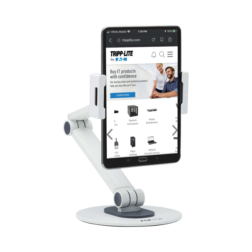 Tripp Lite Full-Motion Flexible Long-Arm Desktop Smartphone & Tablet Mount, White — Being Shipped