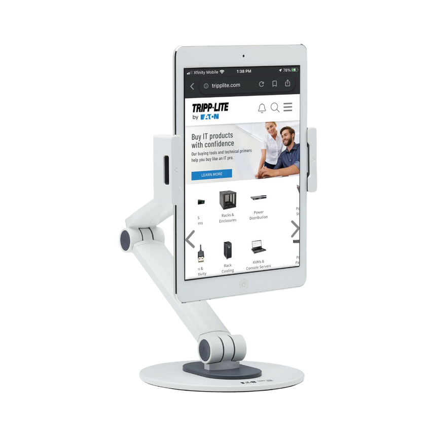 Tripp Lite Full-Motion Flexible Long-Arm Desktop Smartphone & Tablet Mount, White — Being Shipped