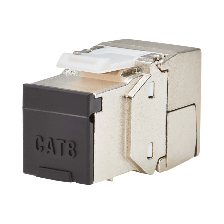 Tripp Lite Cat8 STP Shielded Tool-Free Keystone Jack, 568A/568B, TAA — Being Shipped