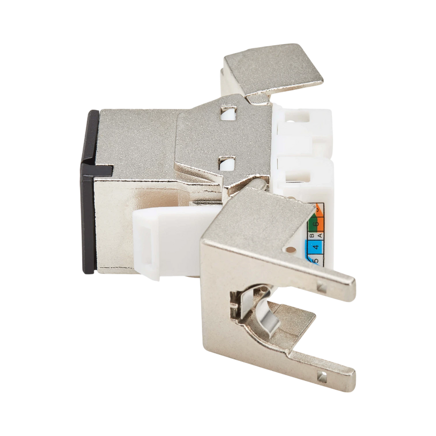 Tripp Lite Cat8 STP Shielded Tool-Free Keystone Jack, 568A/568B, TAA — Being Shipped