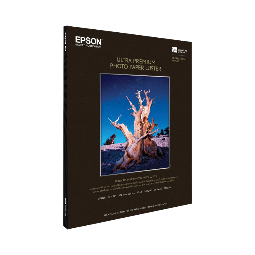 Epson Ultra Premium Luster Photo Paper (17 x 22", 25 Sheets) — Being Shipped