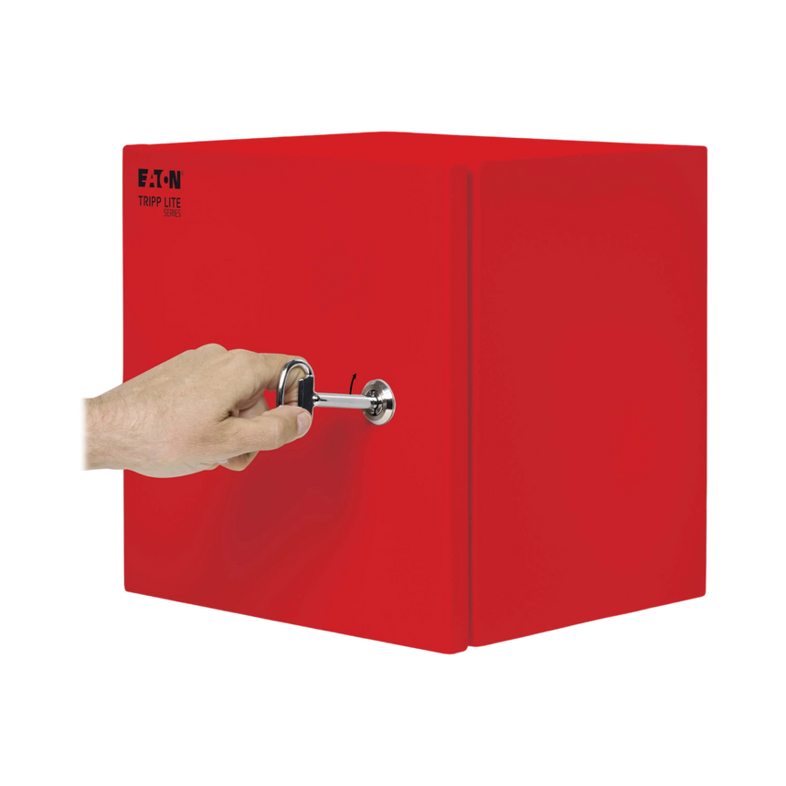 Tripp Lite SmartRack Outdoor Industrial Enclosure with Lock, NEMA 4, Surface Mount, Metal Construction, 12 x 12 x 10 in., Red — Being Shipped