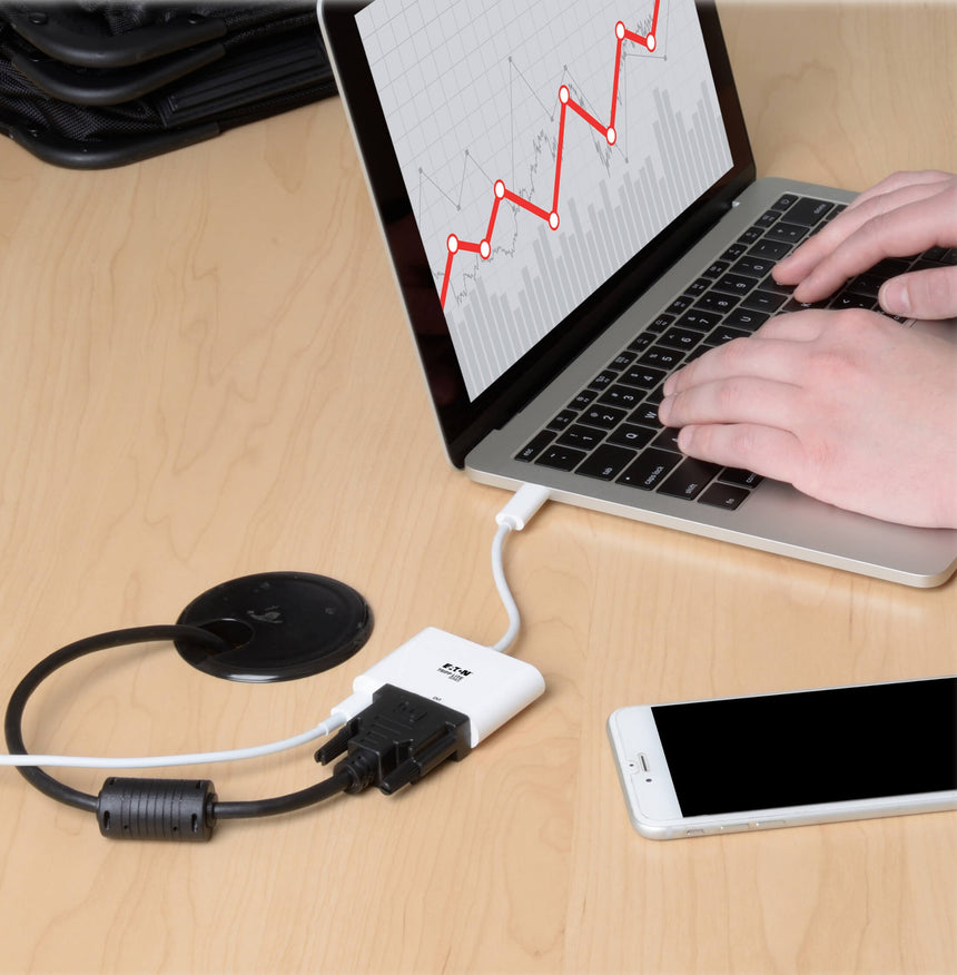 Tripp Lite USB-C to DVI Adapter with PD Charging (White) — Being Shipped