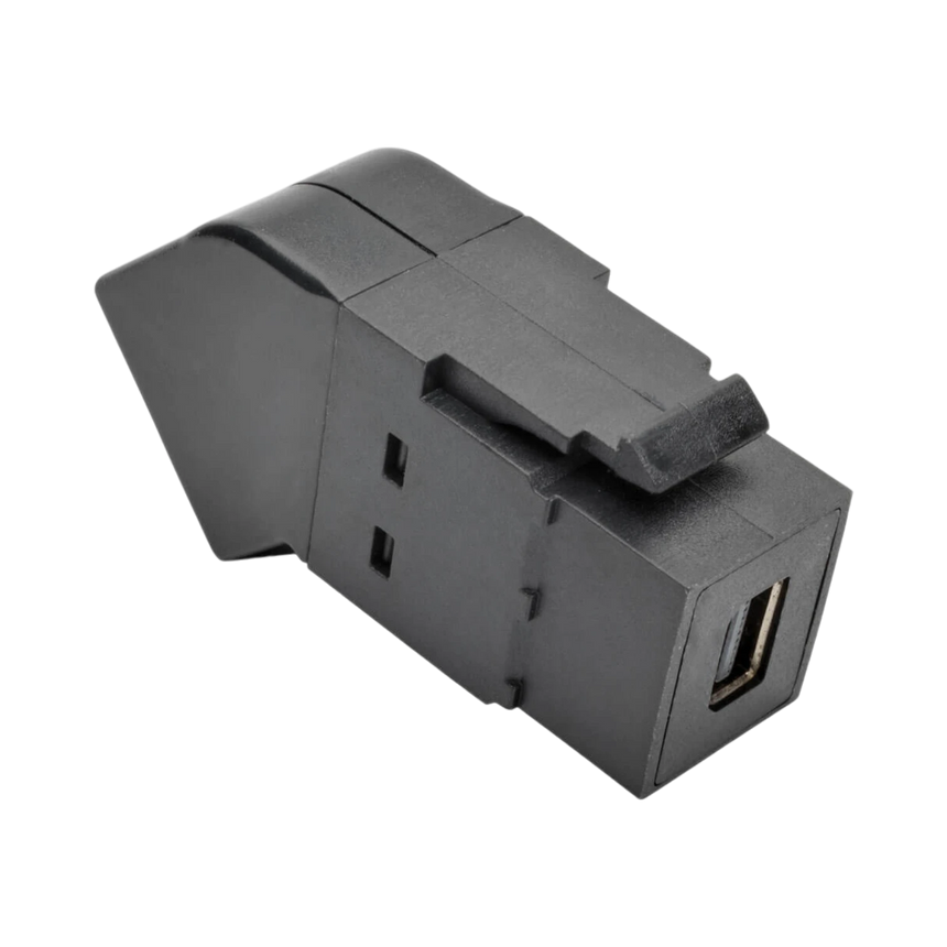 Tripp Lite Mini DisplayPort to DisplayPort All-in-One Keystone/Panel Mount Angled Adapter (F/F), Black — Being Shipped
