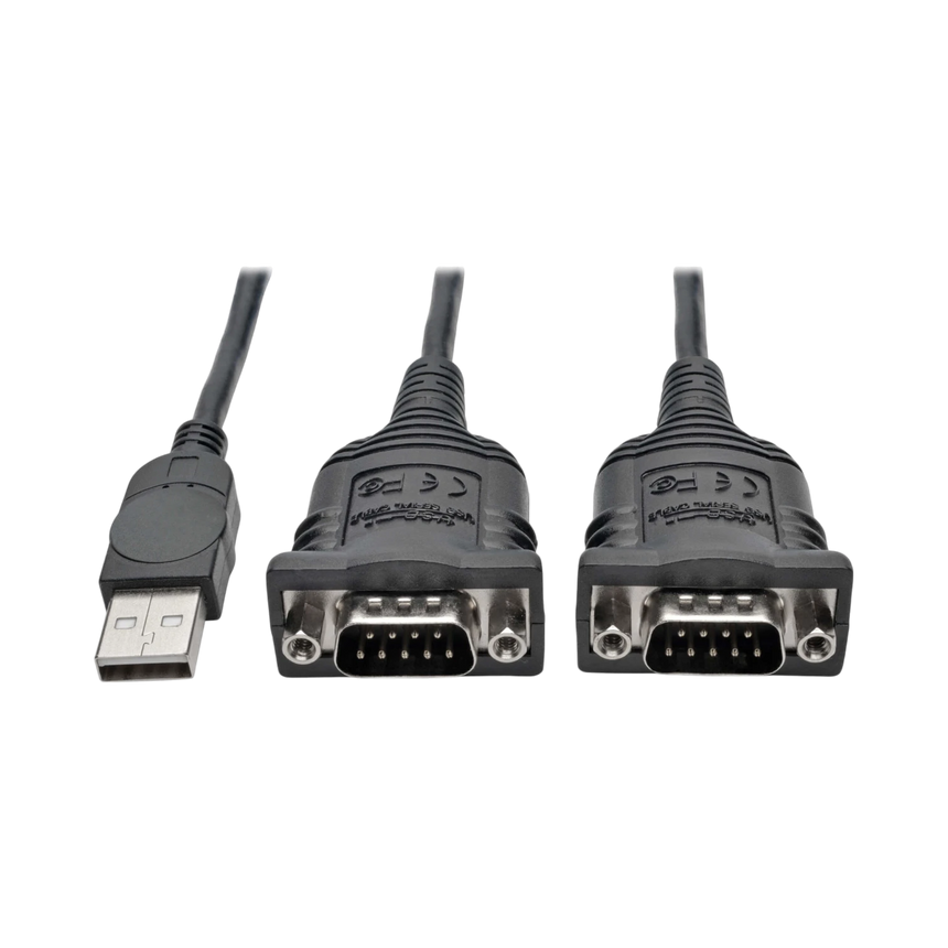 Tripp Lite 2-Port USB to DB9 Serial FTDI Adapter Cable with COM Retention (M/M), 6 ft. (1.83 m) — Being Shipped