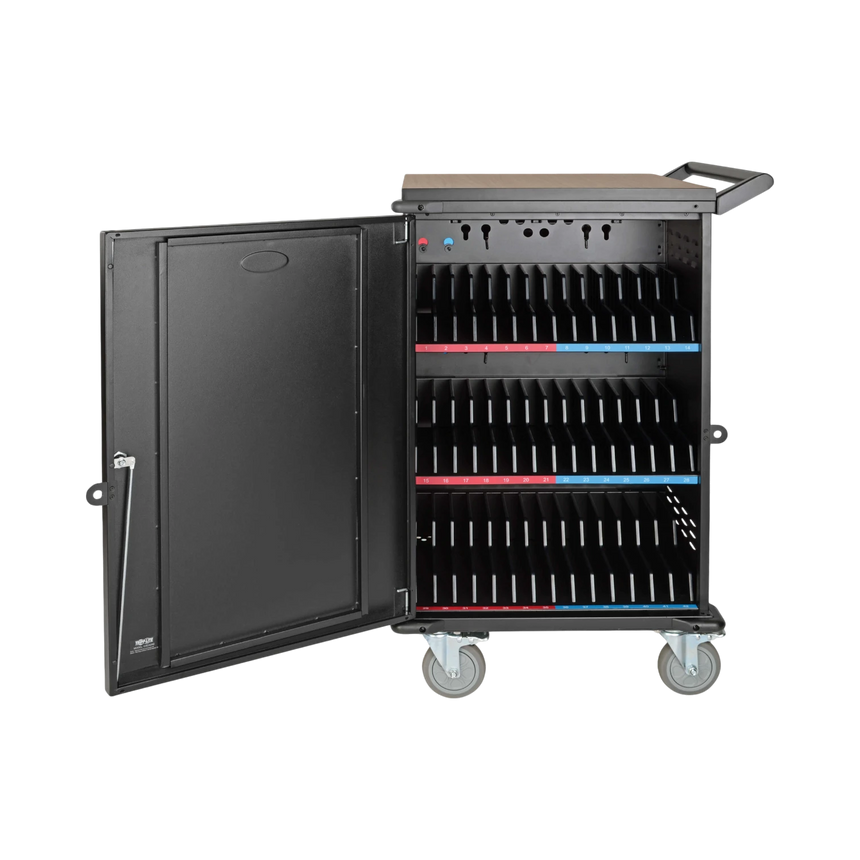 Tripp Lite 42-Device AC Mobile Charging Cart, 120V, NEMA 5-15P, 10 ft. (3.05 m) Cord, Black — Being Shipped