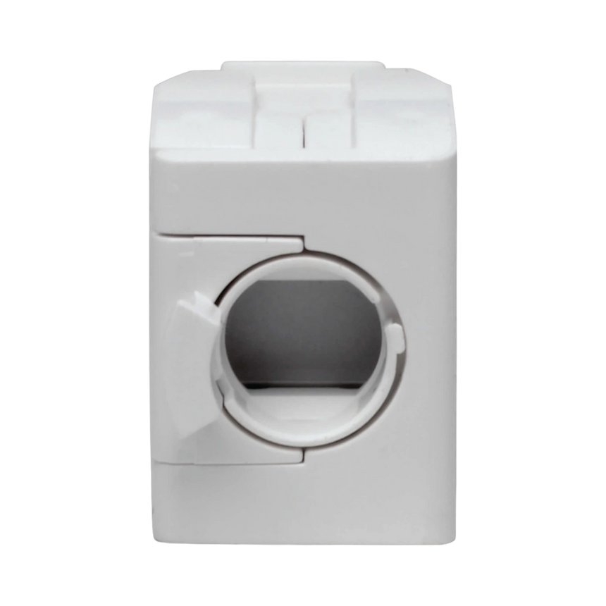 Tripp Lite Keystone Jack Cat6/Cat5e, RJ45, Shuttered, Dust Cap - Toolless, PoE/PoE+ Compliant, White, TAA — Being Shipped