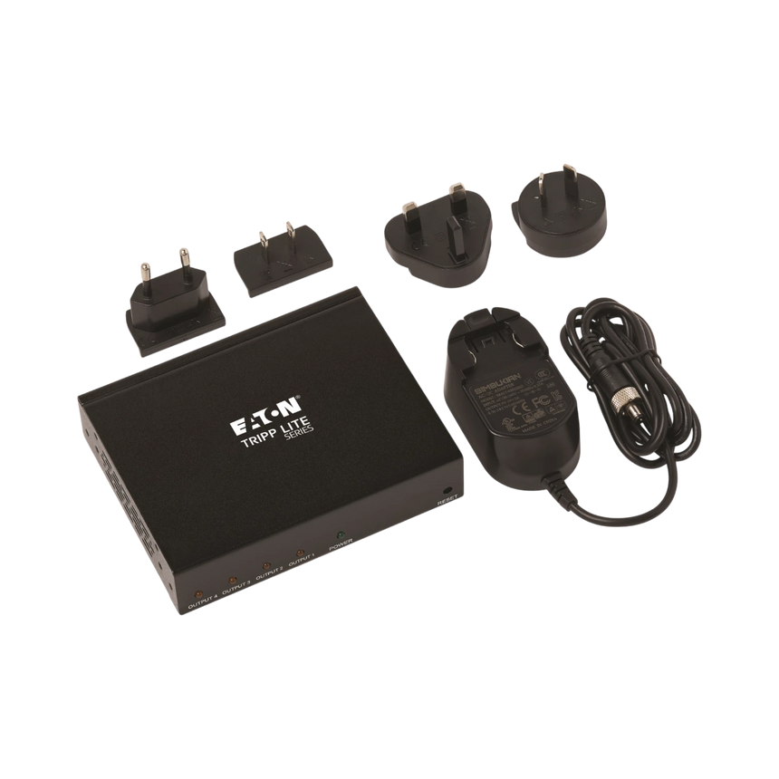 Tripp Lite 4-Port HDMI Splitter, 4K @ 60 Hz, 4:4:4, Multi-Resolution Support, HDR, HDCP 2.2, TAA — Being Shipped