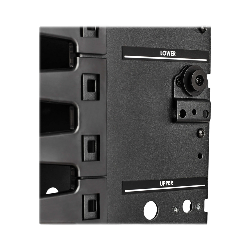Tripp Lite High-Capacity Vertical Cable Manager, Deep Double Finger Duct with Cover, Single Sided, 6 in. Wide, Black, 7 ft. (2.2 m) — Being Shipped
