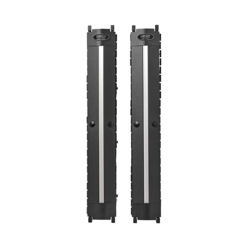 Tripp Lite High-Capacity Vertical Cable Manager, Deep Double Finger Duct with Cover, Single Sided, 6 in. Wide, Black, 7 ft. (2.2 m) — Being Shipped
