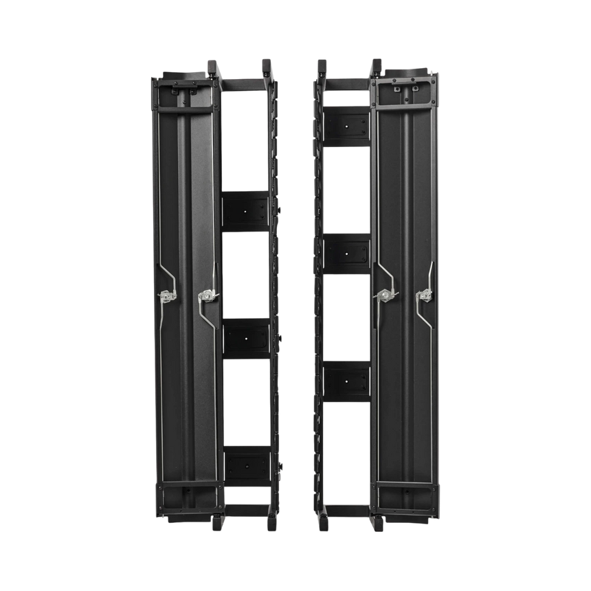Tripp Lite High-Capacity Vertical Cable Manager, Deep Double Finger Duct with Cover, Single Sided, 6 in. Wide, Black, 7 ft. (2.2 m) — Being Shipped