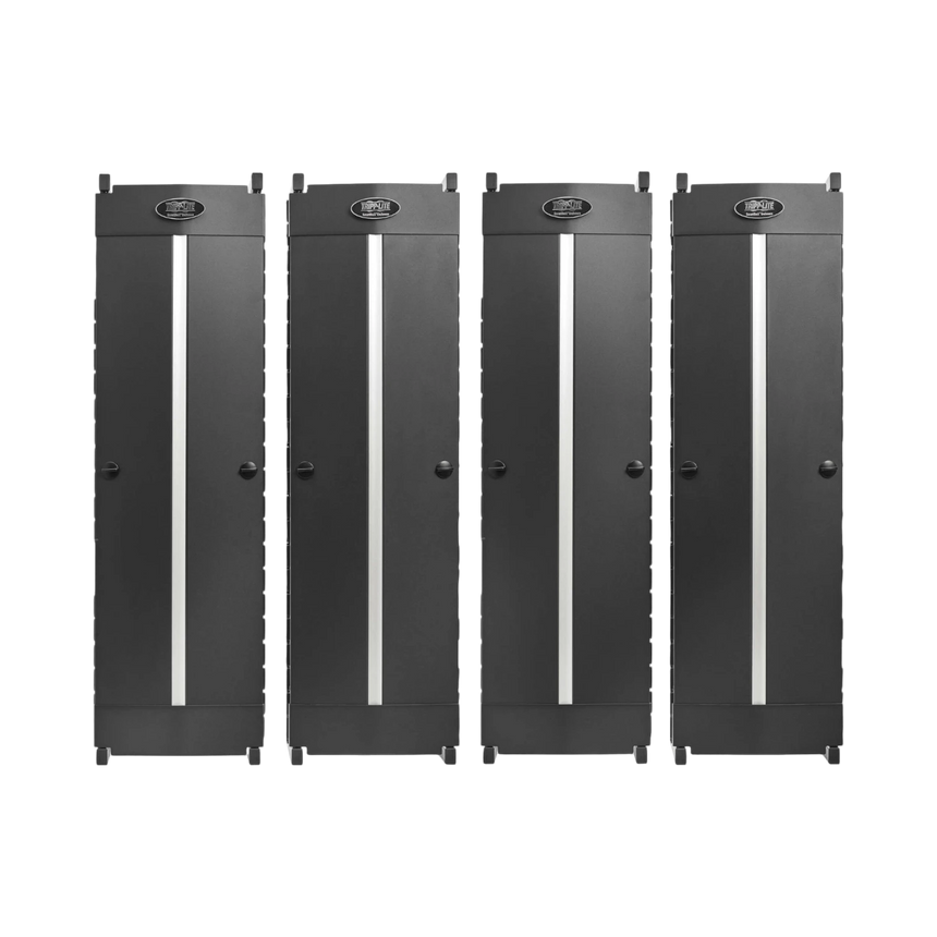 Tripp Lite High-Capacity Vertical Cable Manager, Deep Double Finger Duct with Cover, Double Sided, 12 in. Wide, Black, 7 ft. (2.2 m) — Being Shipped