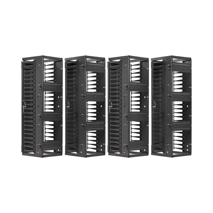 Tripp Lite High-Capacity Vertical Cable Manager, Deep Double Finger Duct with Cover, Double Sided, 12 in. Wide, Black, 7 ft. (2.2 m) — Being Shipped